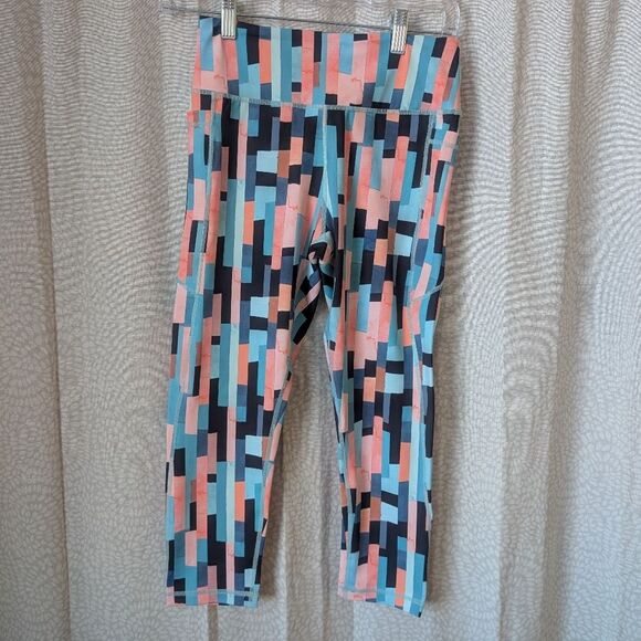 Senita Athletics Brooklyn Print High Waisted Ava Capri Size Small - Picture 3 of 5
